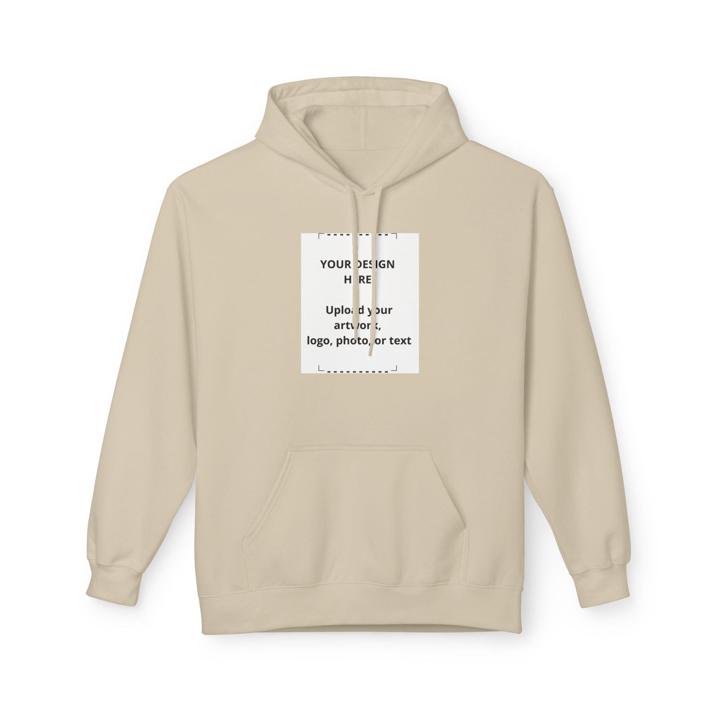 Custom Minimal Center-Print Hoodie — Personalize with Your Logo, Photo or Text