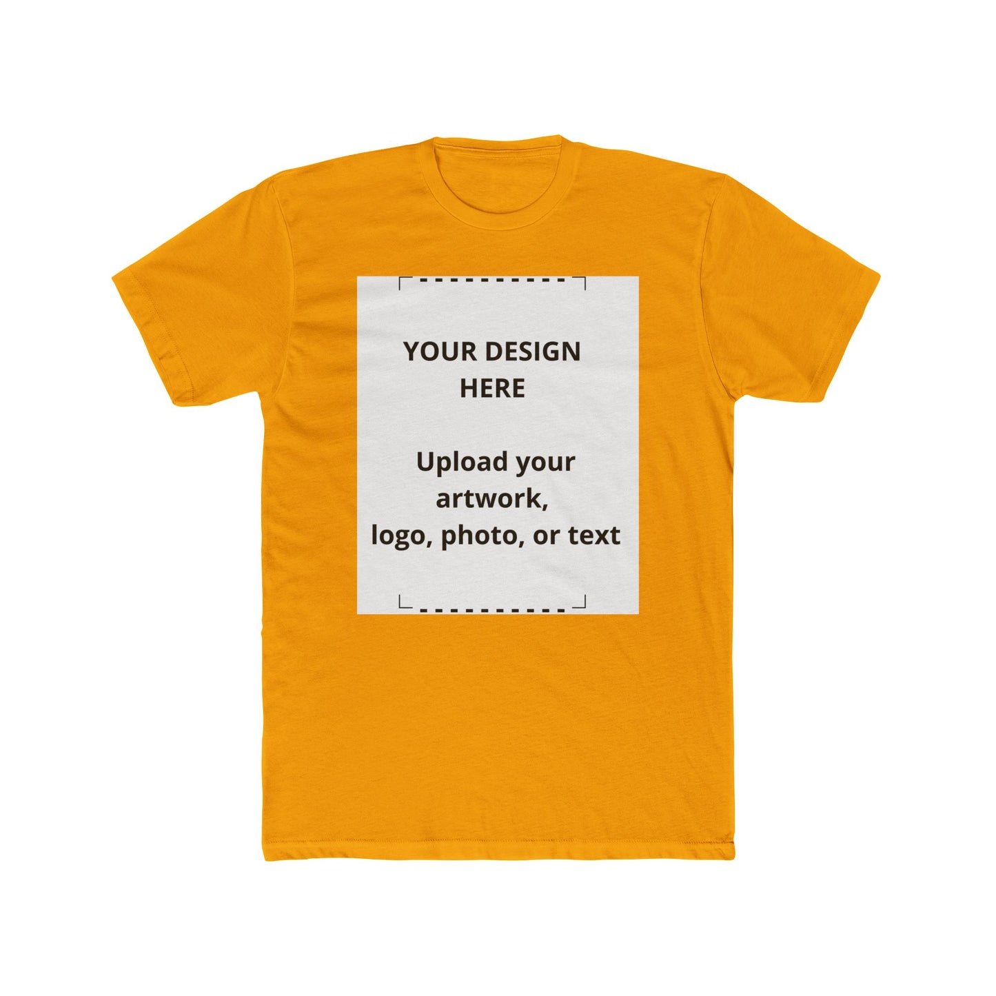 Custom Photo & Logo T‑Shirt — Personalized Crew Tee (Upload Your Design)