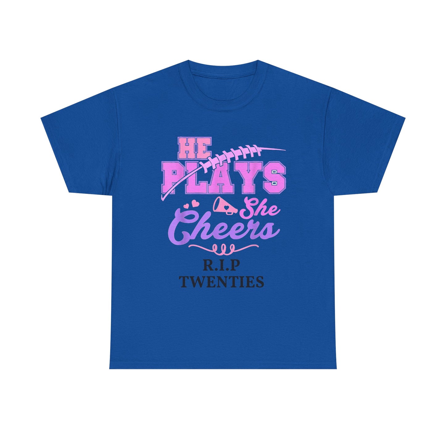 R.I.P. Twenties Tee - She Plays, She Cheers Pink Football Shirt