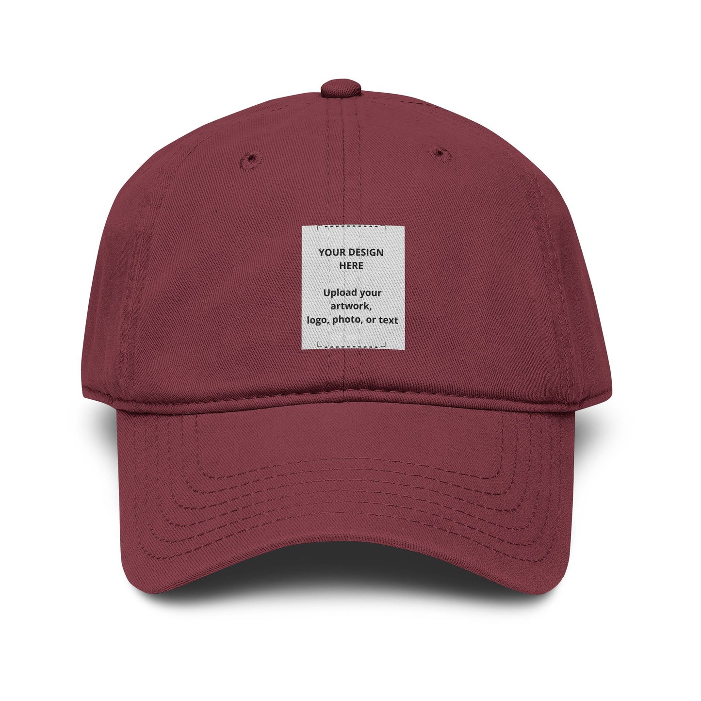 Washed Baseball Cap — Vintage Garment-Washed Dad Hat (Customizable Patch)