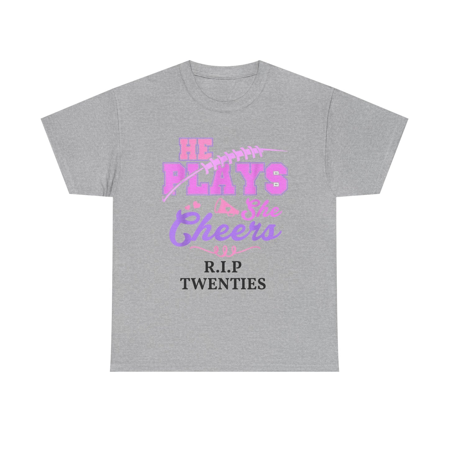 R.I.P. Twenties Tee - She Plays, She Cheers Pink Football Shirt