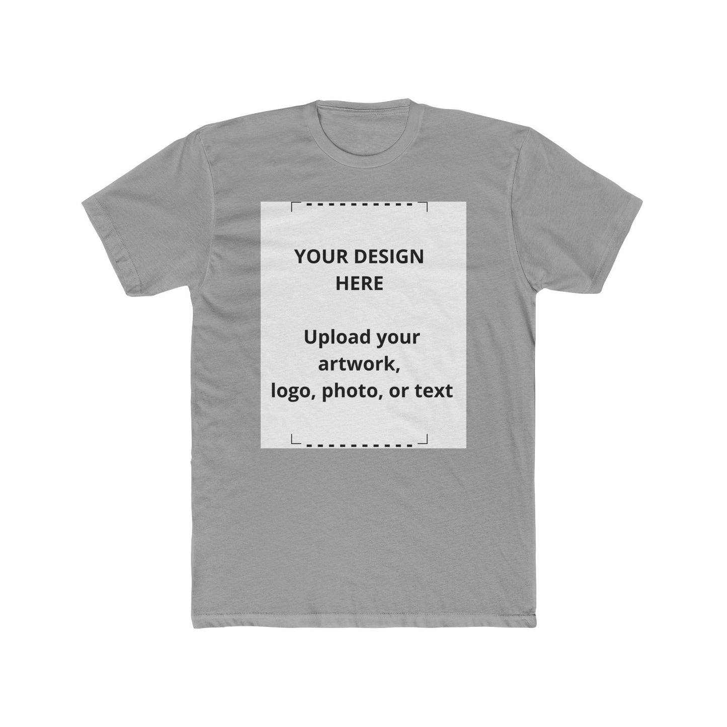 Custom Photo & Logo T‑Shirt — Personalized Crew Tee (Upload Your Design)