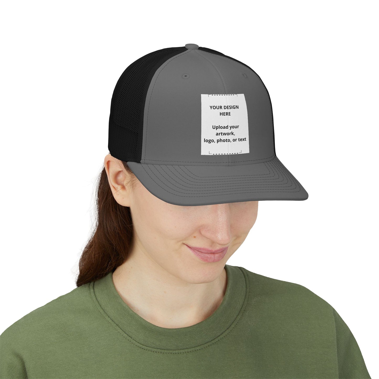 Custom Trucker Snapback Cap — Personalized Mesh Baseball Hat