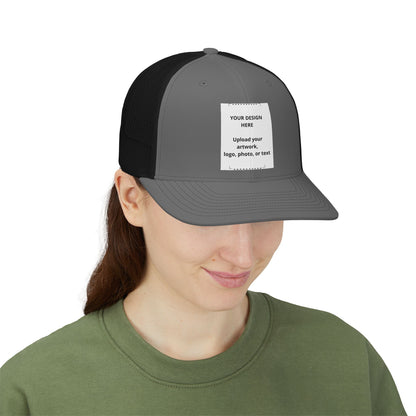 Custom Trucker Snapback Cap — Personalized Mesh Baseball Hat