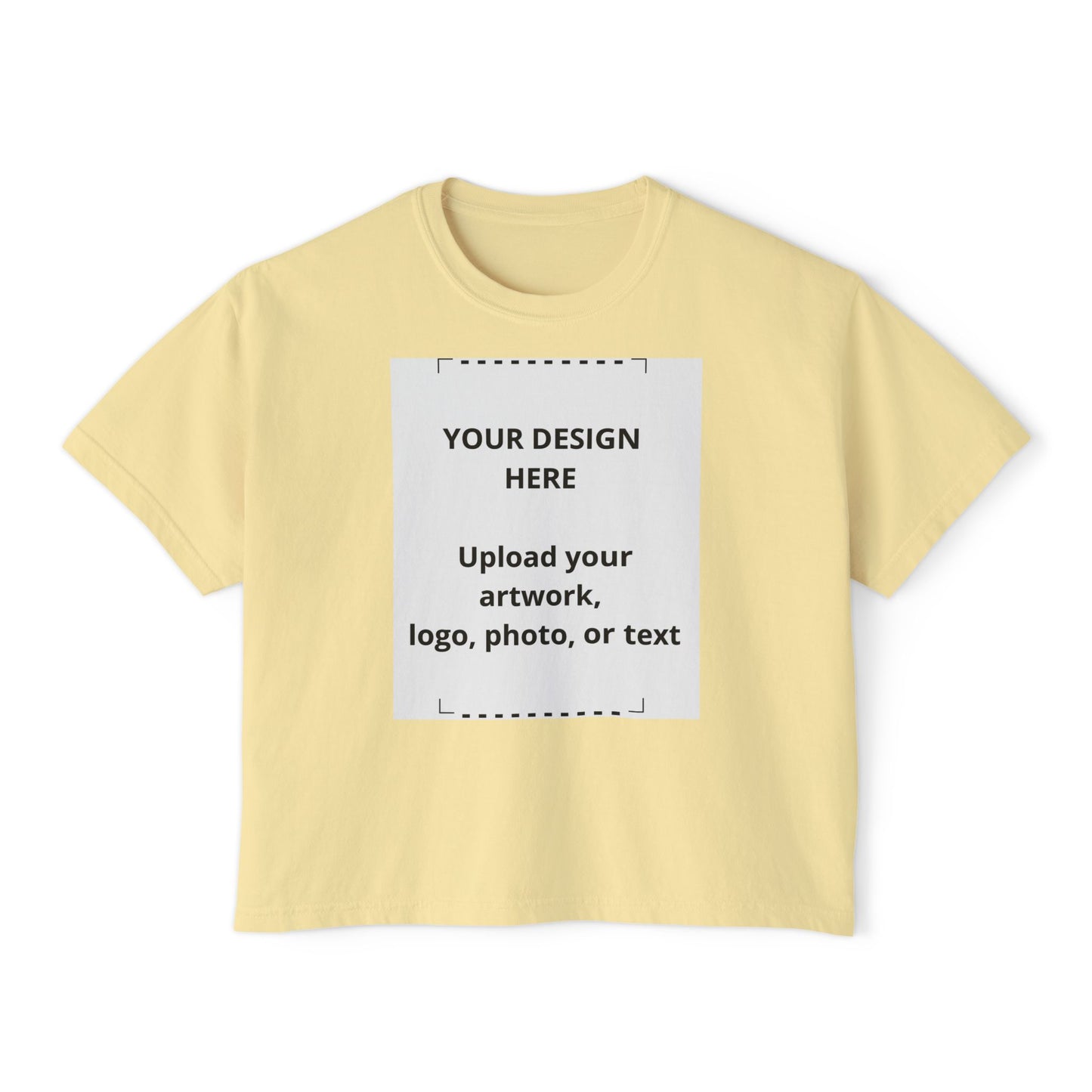 Women's Boxy Tee - Customizable Graphic Crop T-Shirt