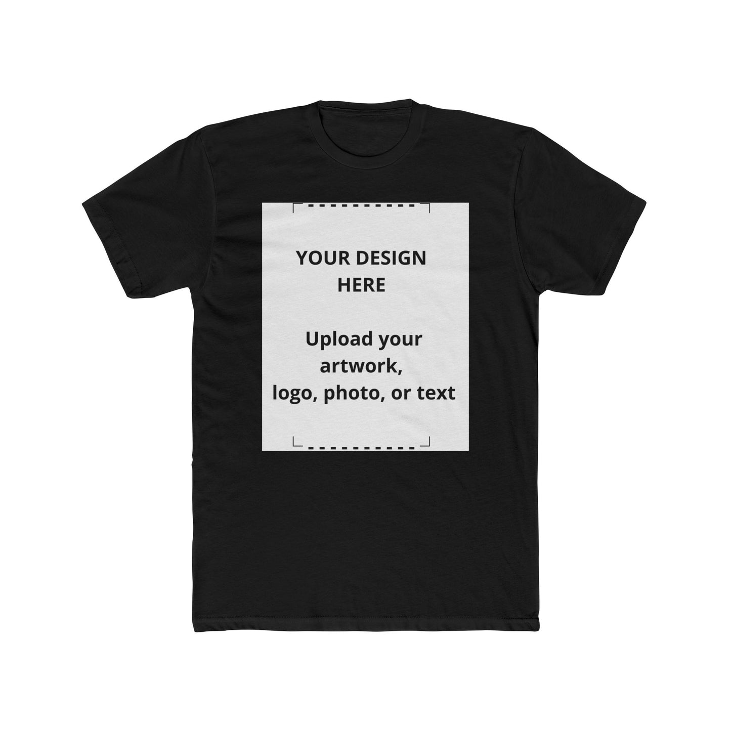 Custom Photo & Logo T‑Shirt — Personalized Crew Tee (Upload Your Design)