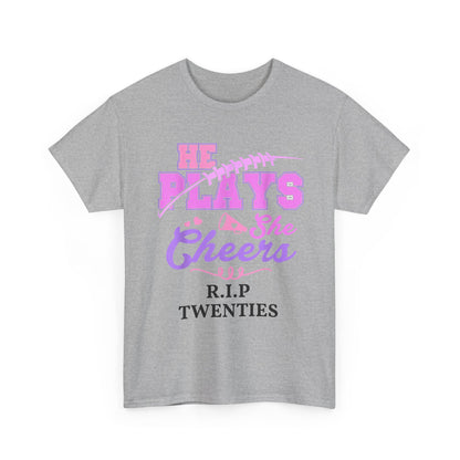 R.I.P. Twenties Tee - She Plays, She Cheers Pink Football Shirt