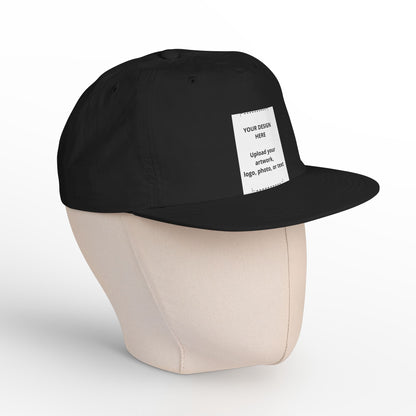 Surf Cap — Minimal White Surf Hat with Front Patch Mockup