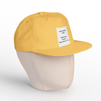 Surf Cap — Minimal White Surf Hat with Front Patch Mockup