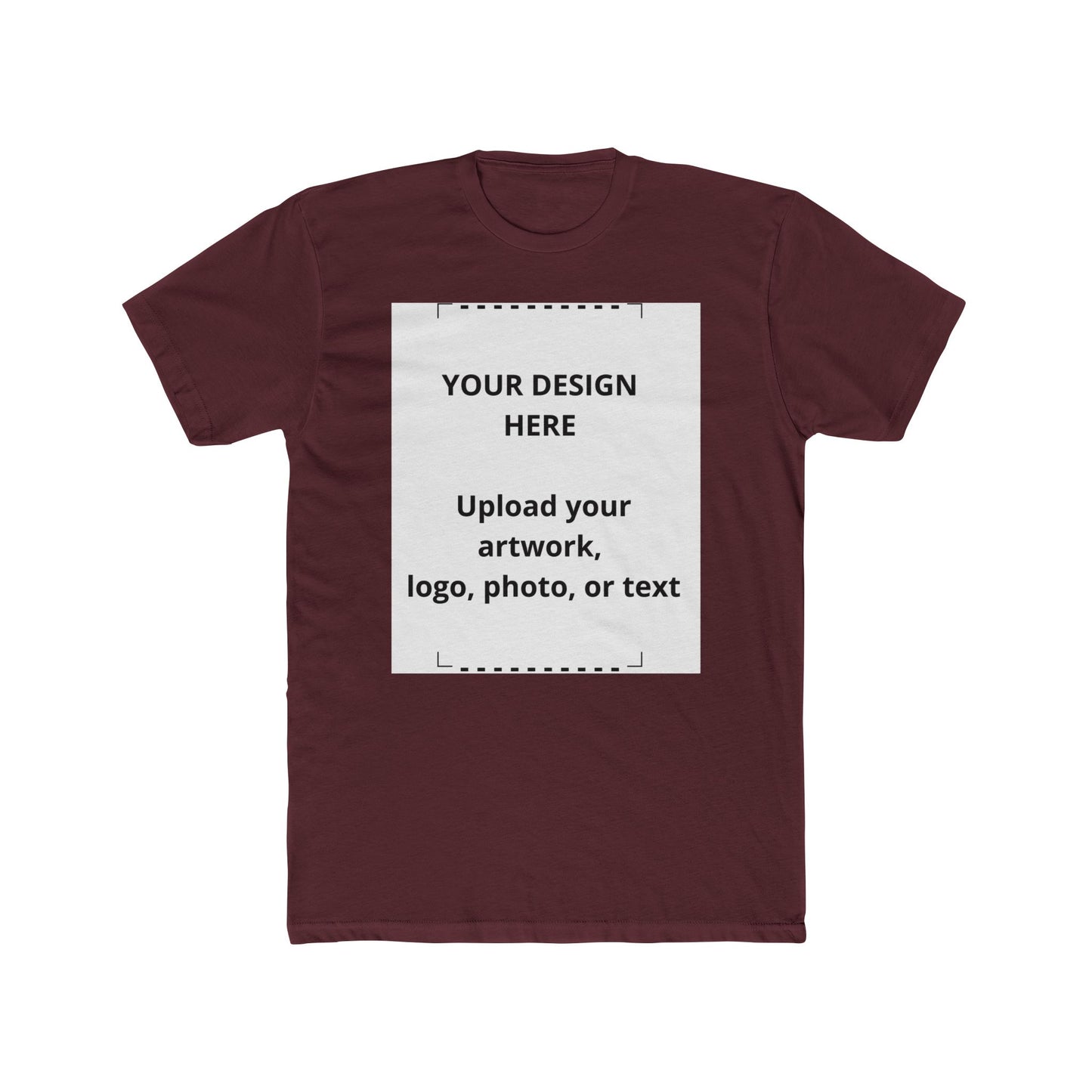 Custom Photo & Logo T‑Shirt — Personalized Crew Tee (Upload Your Design)