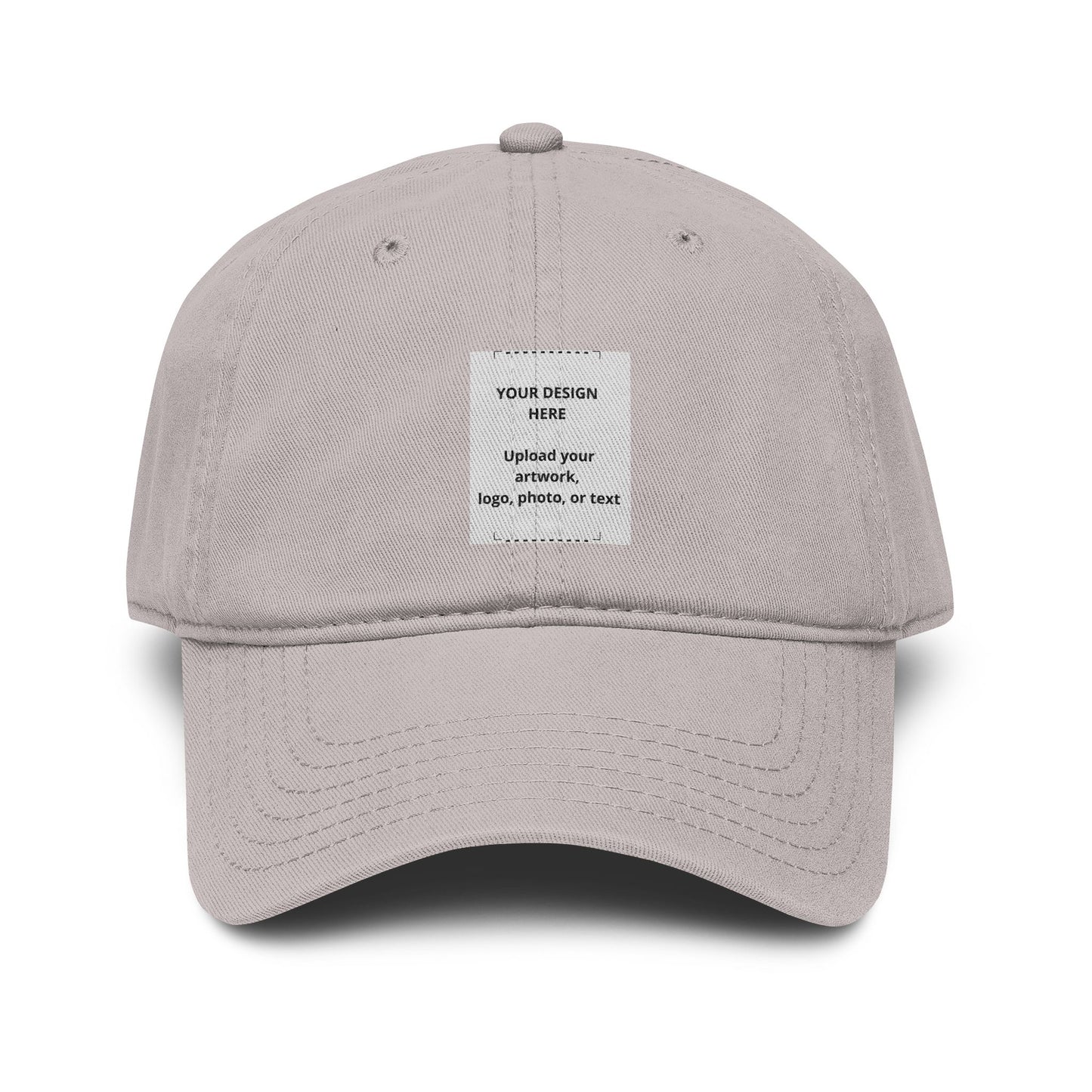 Washed Baseball Cap — Vintage Garment-Washed Dad Hat (Customizable Patch)