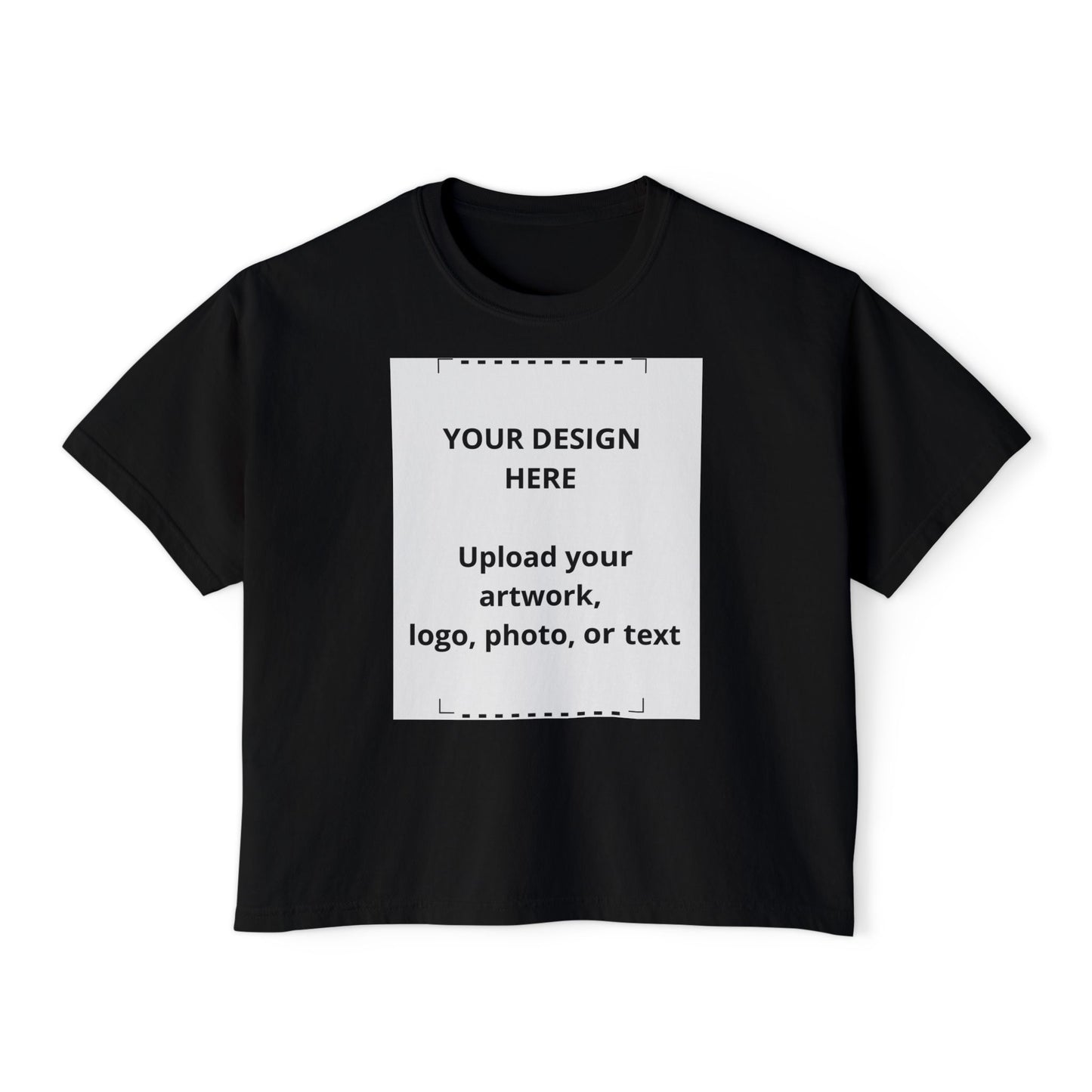 Women's Boxy Tee - Customizable Graphic Crop T-Shirt