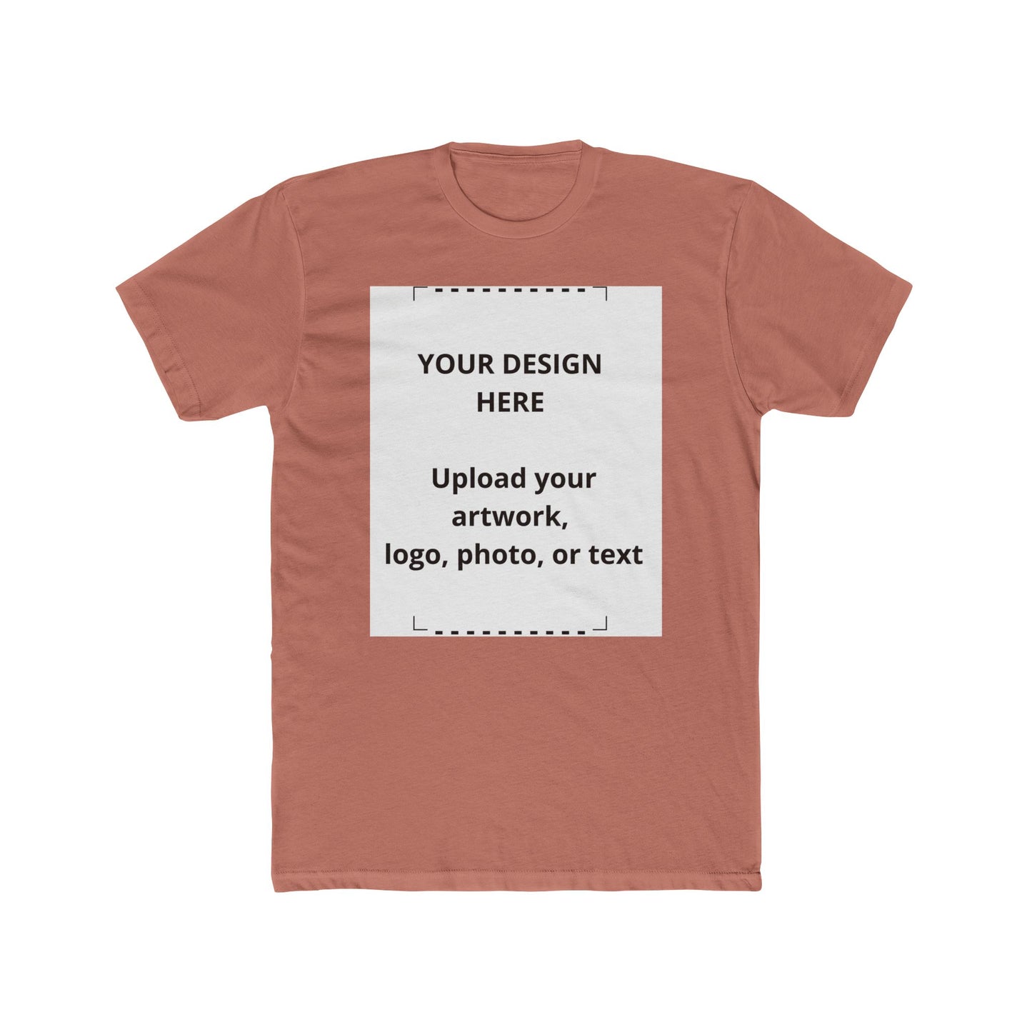 Custom Photo & Logo T‑Shirt — Personalized Crew Tee (Upload Your Design)
