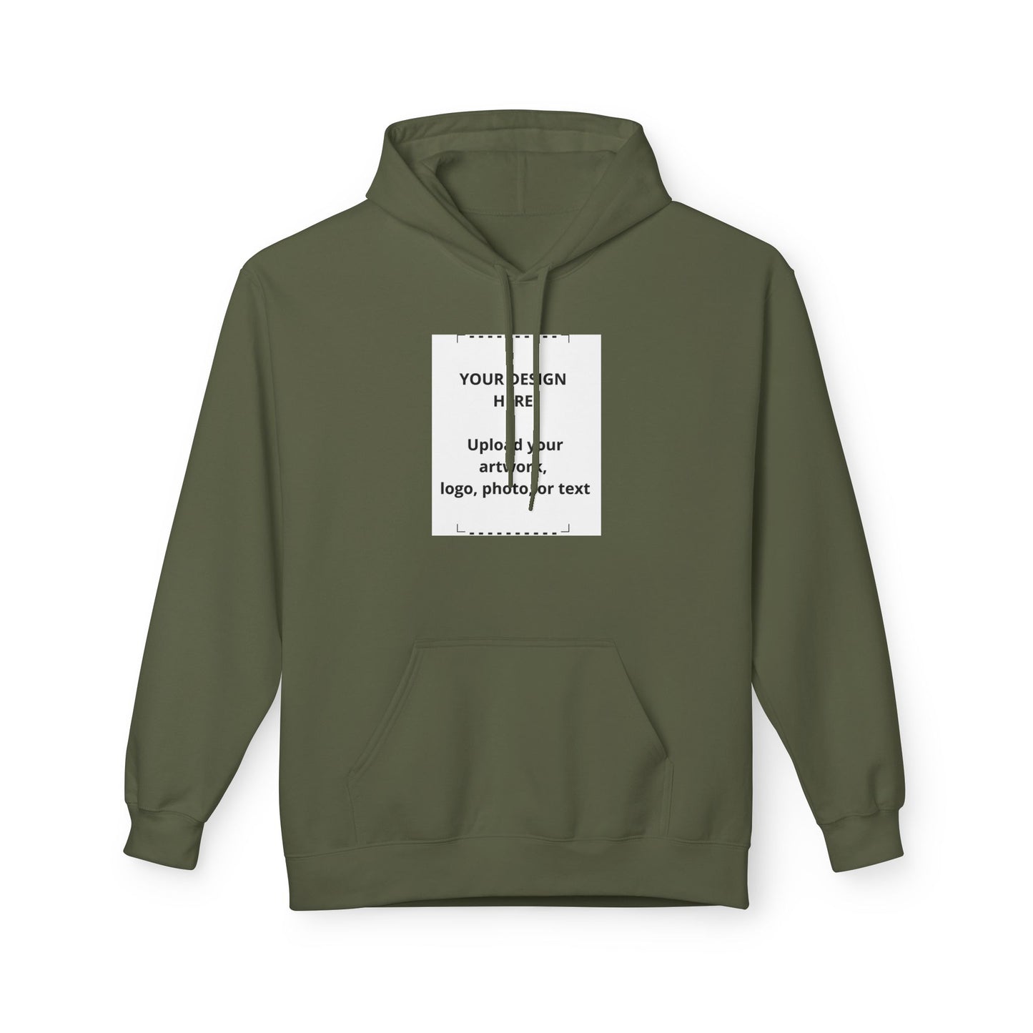 Custom Minimal Center-Print Hoodie — Personalize with Your Logo, Photo or Text
