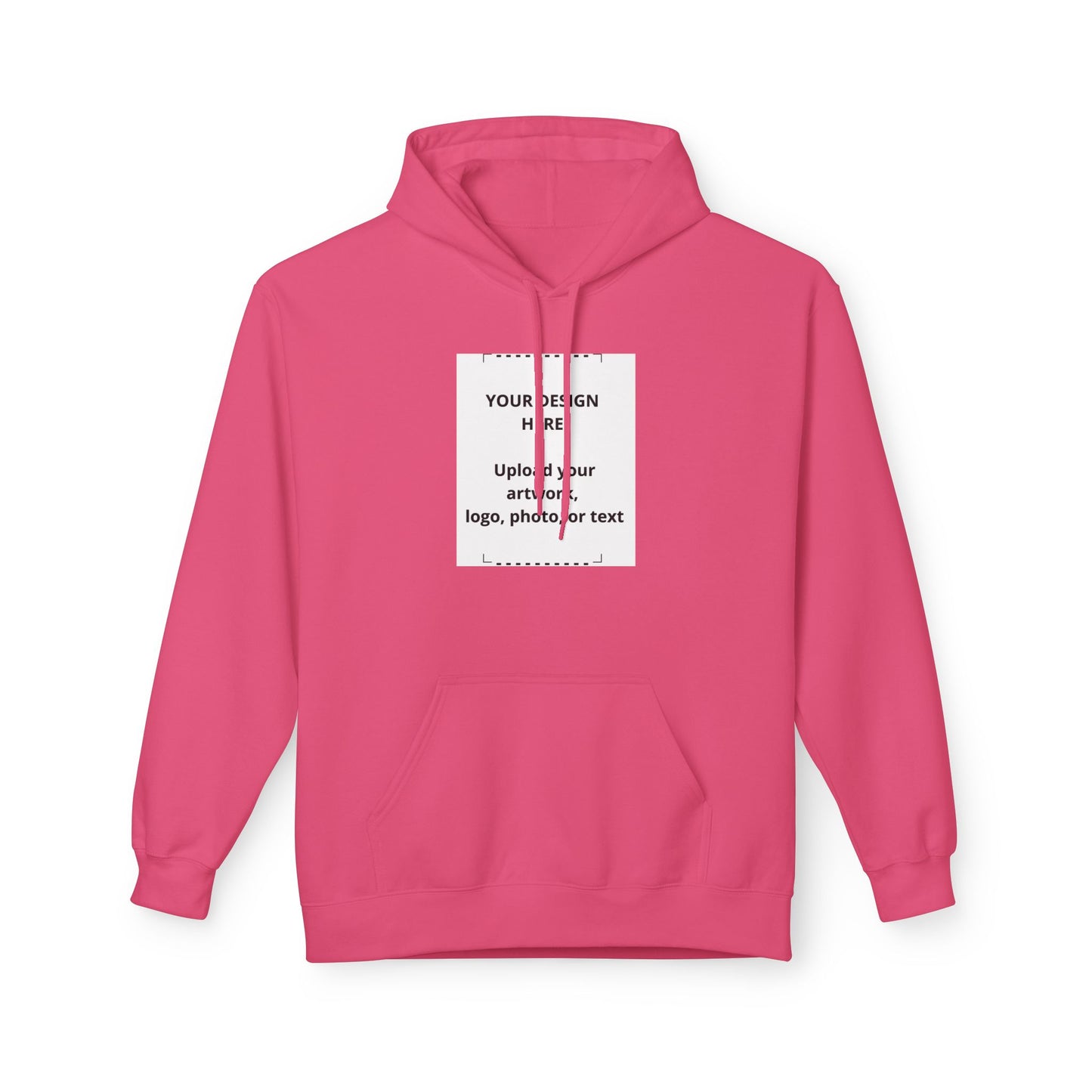 Custom Minimal Center-Print Hoodie — Personalize with Your Logo, Photo or Text