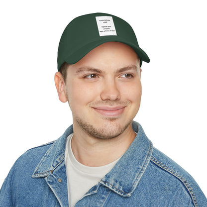 Custom Low Profile Baseball Cap — Personalized Embroidered Patch Hat