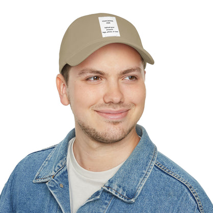 Custom Low Profile Baseball Cap — Personalized Embroidered Patch Hat