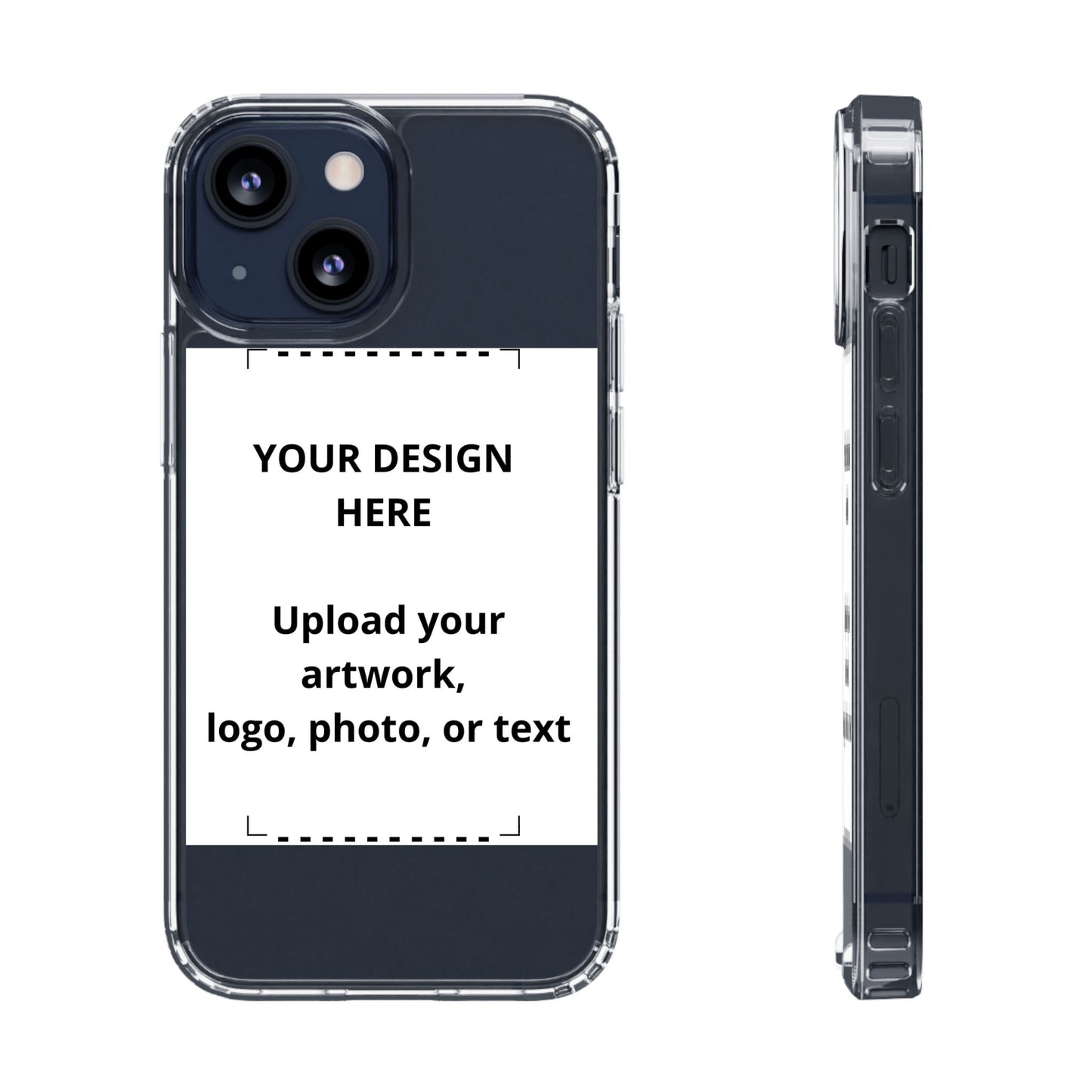 Custom Clear Phone Case — Personalized Photo, Logo & Text iPhone Case