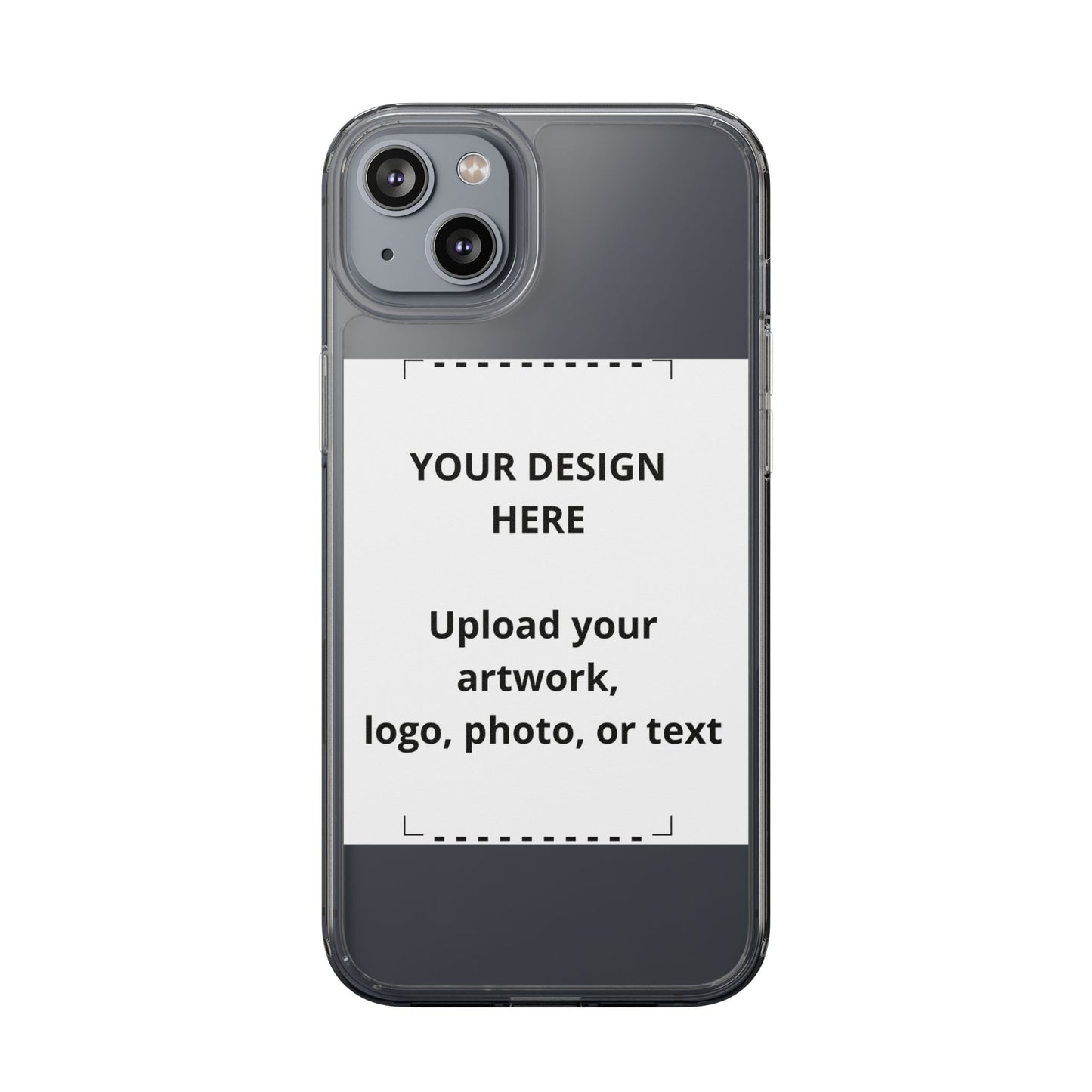 Custom Clear Phone Case — Personalized Photo, Logo & Text iPhone Case