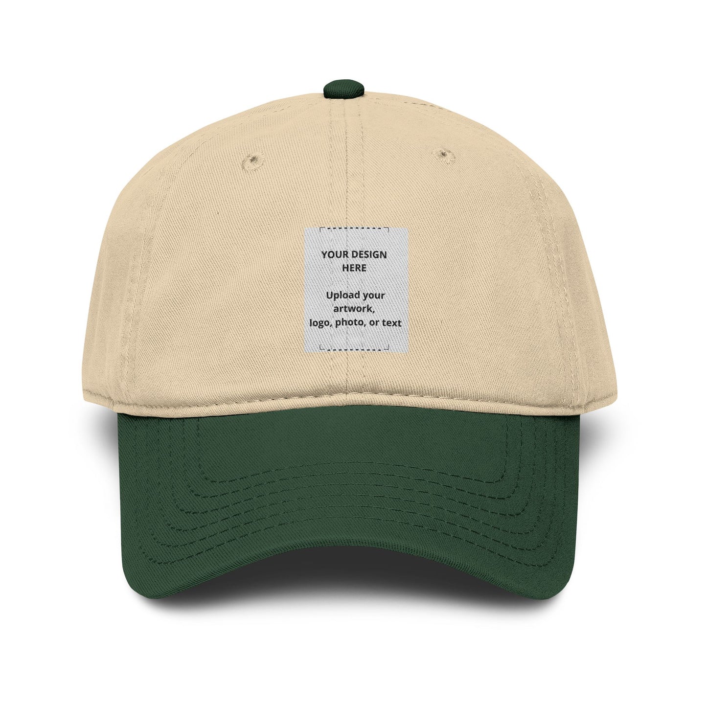 Washed Baseball Cap — Vintage Garment-Washed Dad Hat (Customizable Patch)