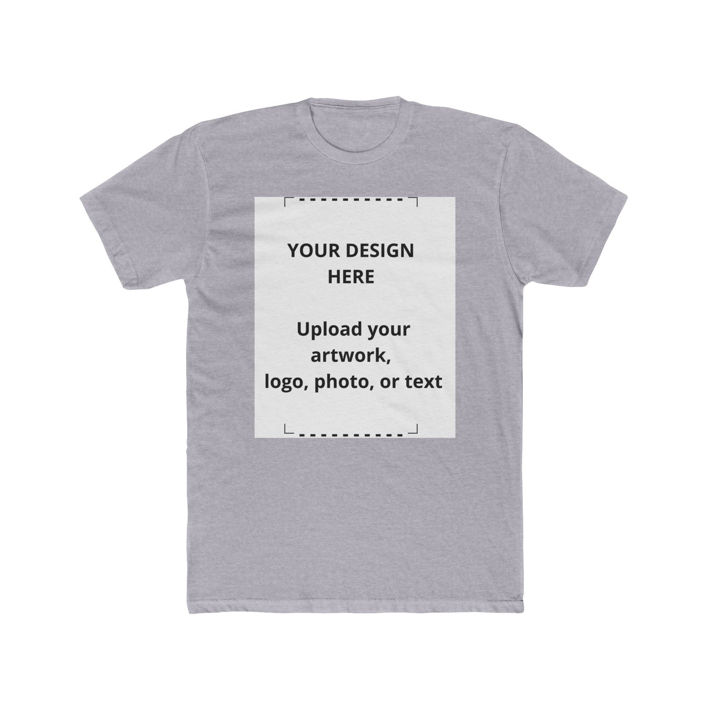 Custom Photo & Logo T‑Shirt — Personalized Crew Tee (Upload Your Design)