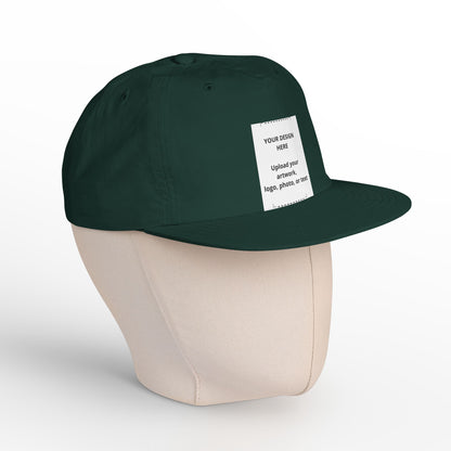 Surf Cap — Minimal White Surf Hat with Front Patch Mockup