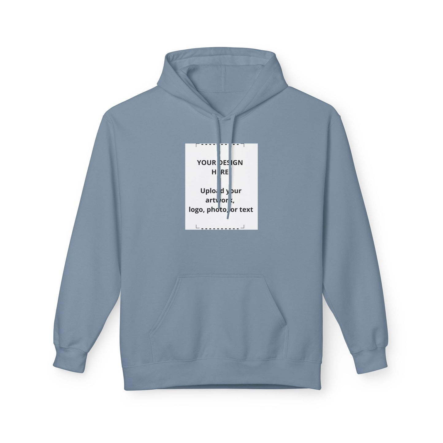 Custom Minimal Center-Print Hoodie — Personalize with Your Logo, Photo or Text