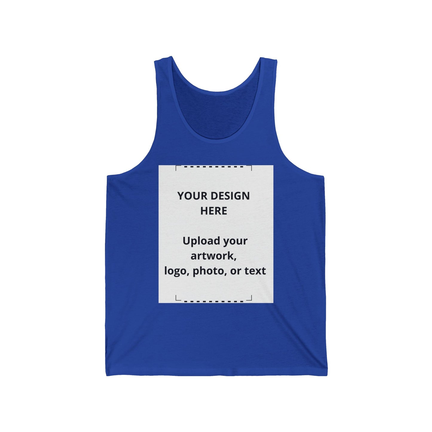 Custom Jersey Tank Top — Personalized Design Upload