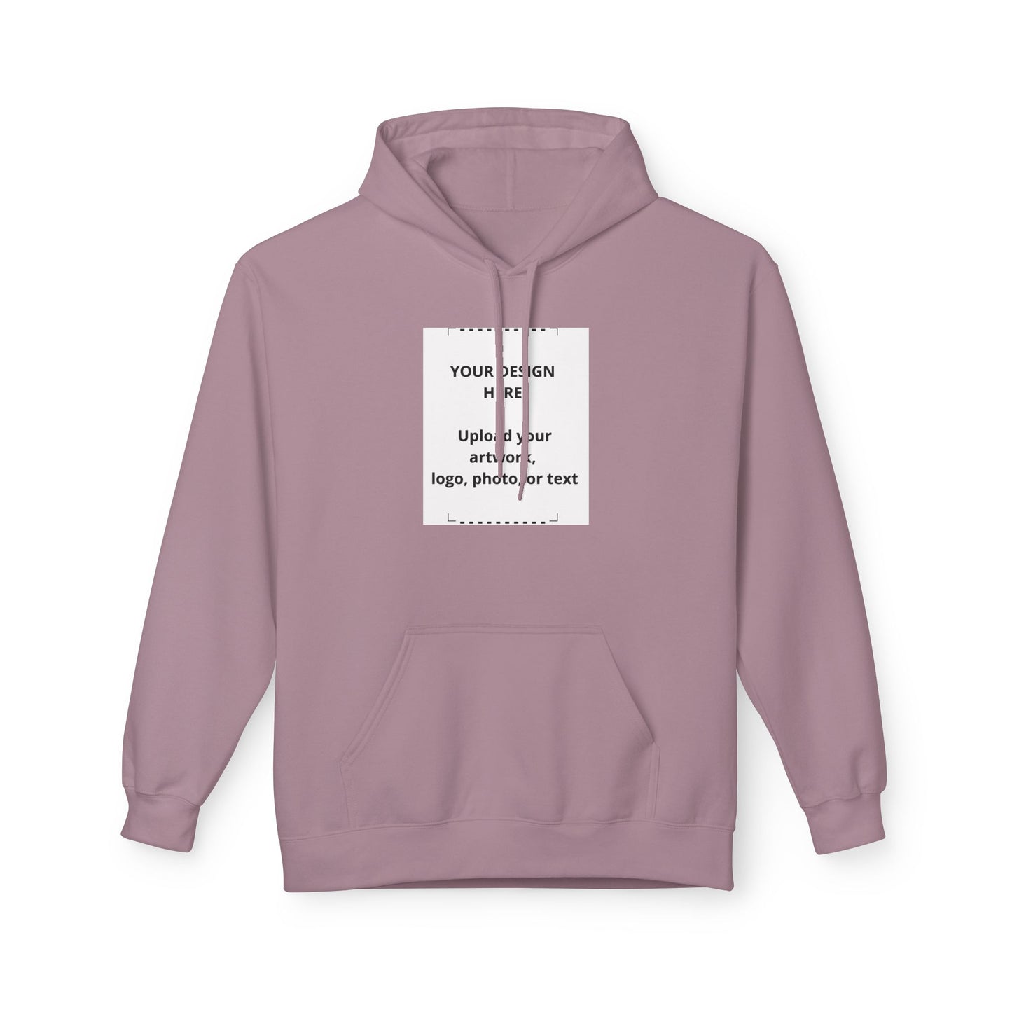 Custom Minimal Center-Print Hoodie — Personalize with Your Logo, Photo or Text