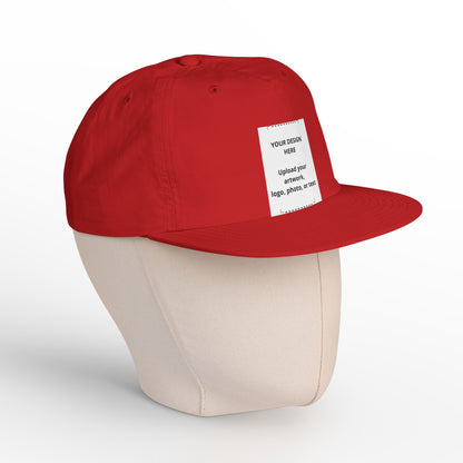 Surf Cap — Minimal White Surf Hat with Front Patch Mockup