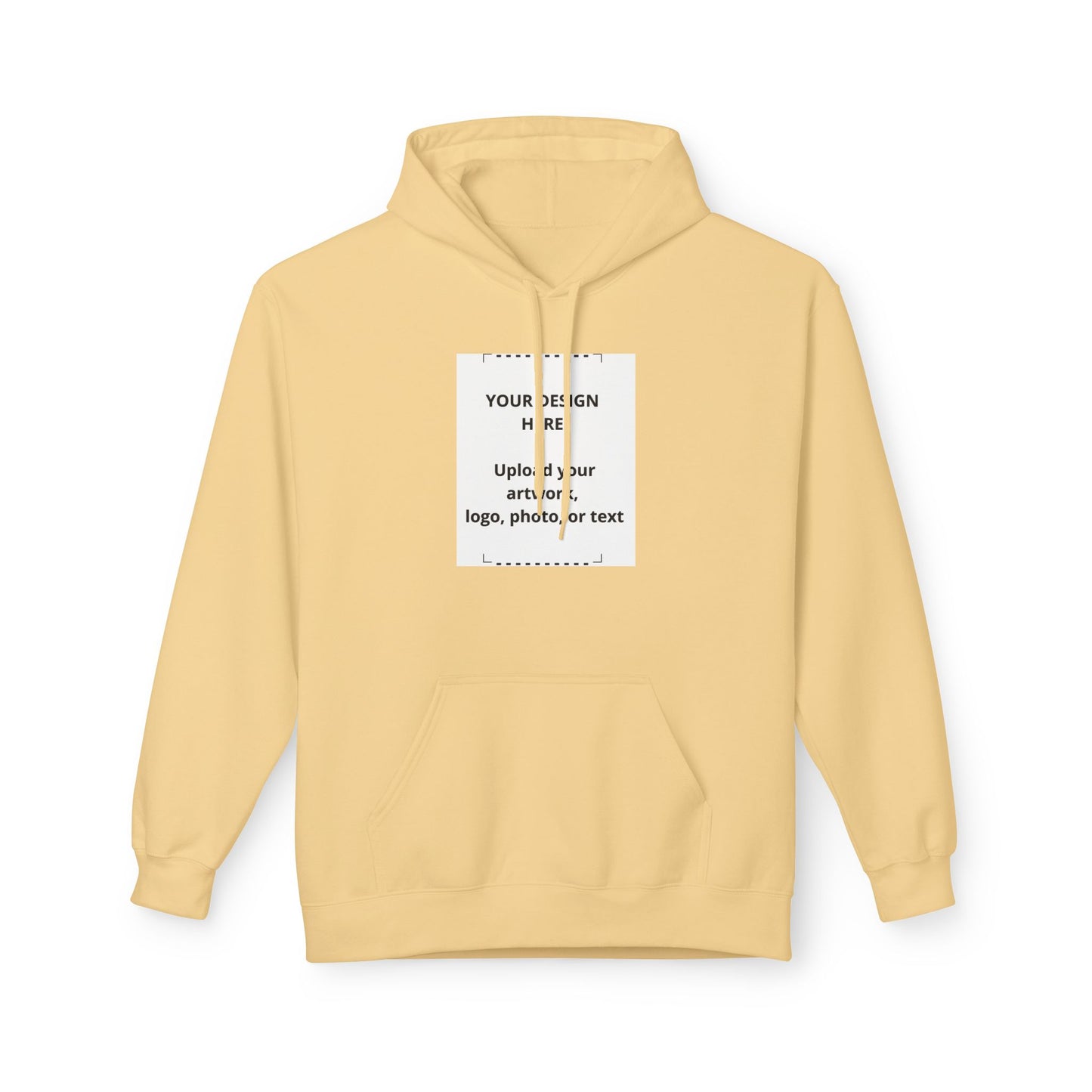 Custom Minimal Center-Print Hoodie — Personalize with Your Logo, Photo or Text