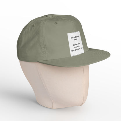 Surf Cap — Minimal White Surf Hat with Front Patch Mockup