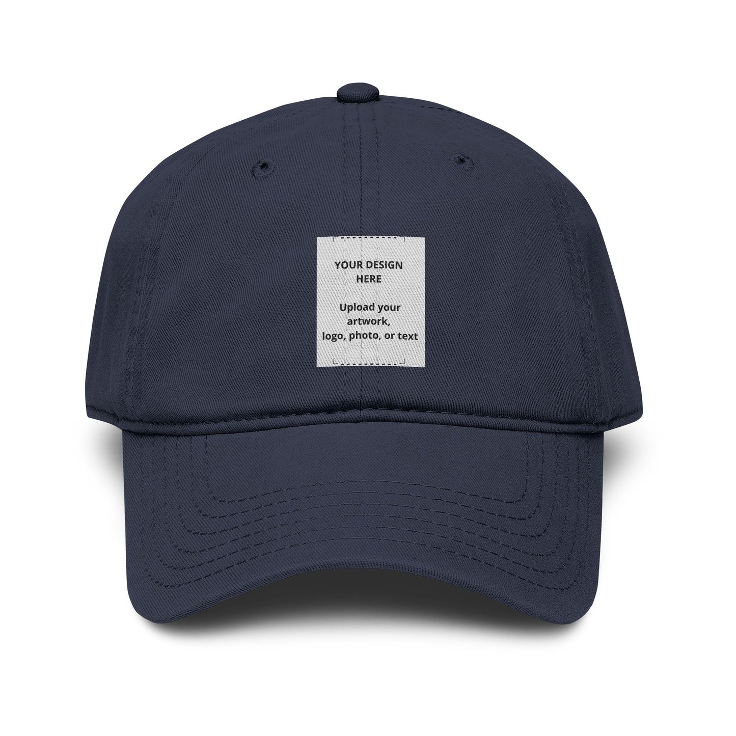 Washed Baseball Cap — Vintage Garment-Washed Dad Hat (Customizable Patch)