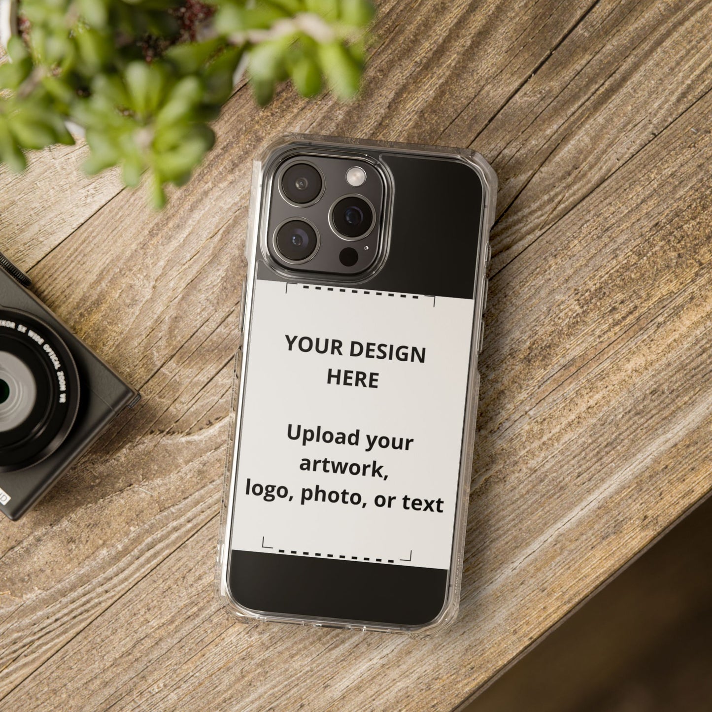 Clear Magnetic Phone Case — Customizable Impact-Resistant iPhone Cover