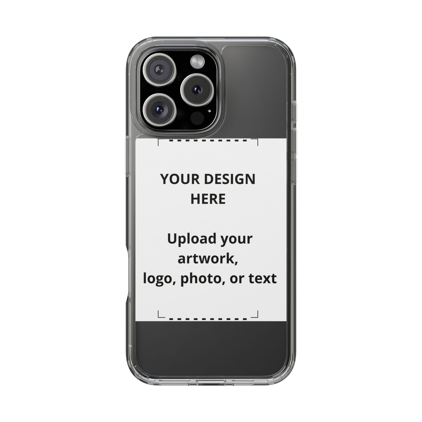 Custom Clear Phone Case — Personalized Photo, Logo & Text iPhone Case