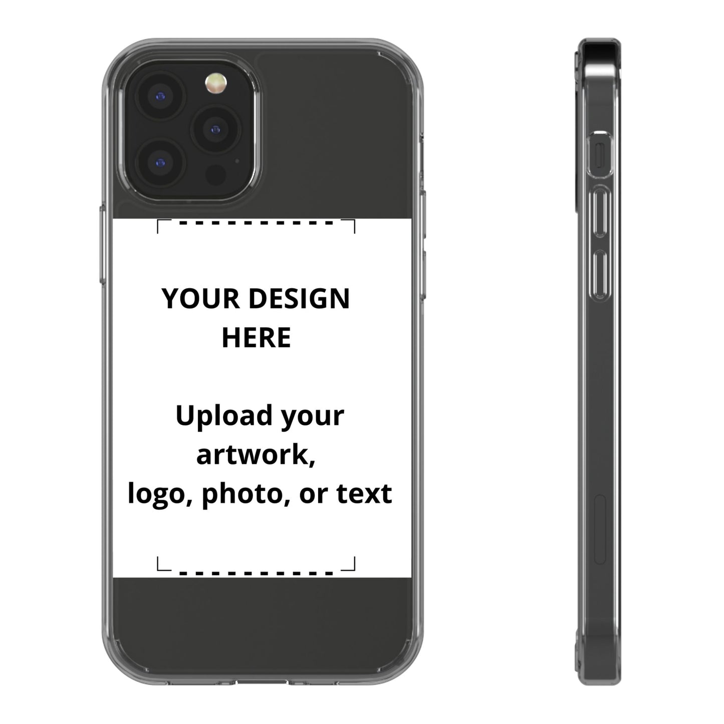 Custom Clear Phone Case — Personalized Photo, Logo & Text iPhone Case