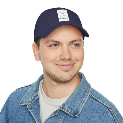 Custom Low Profile Baseball Cap — Personalized Embroidered Patch Hat