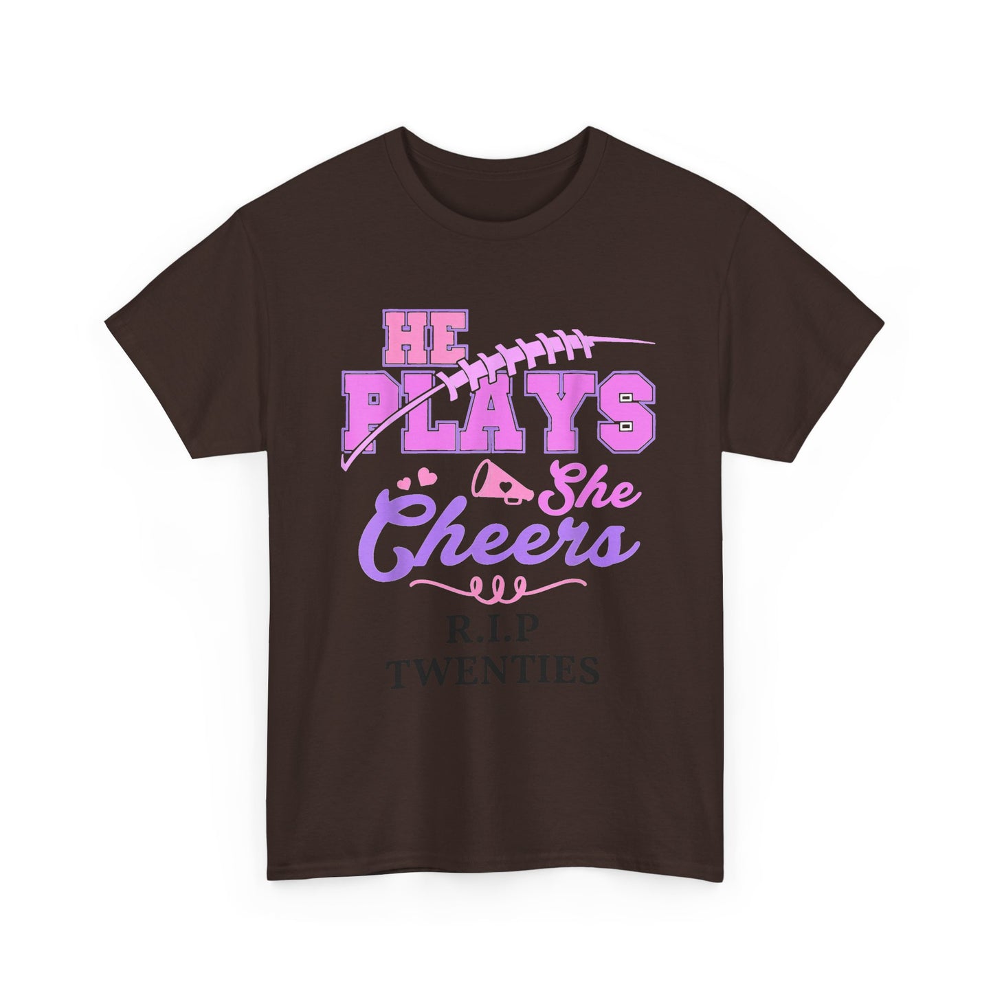 R.I.P. Twenties Tee - She Plays, She Cheers Pink Football Shirt