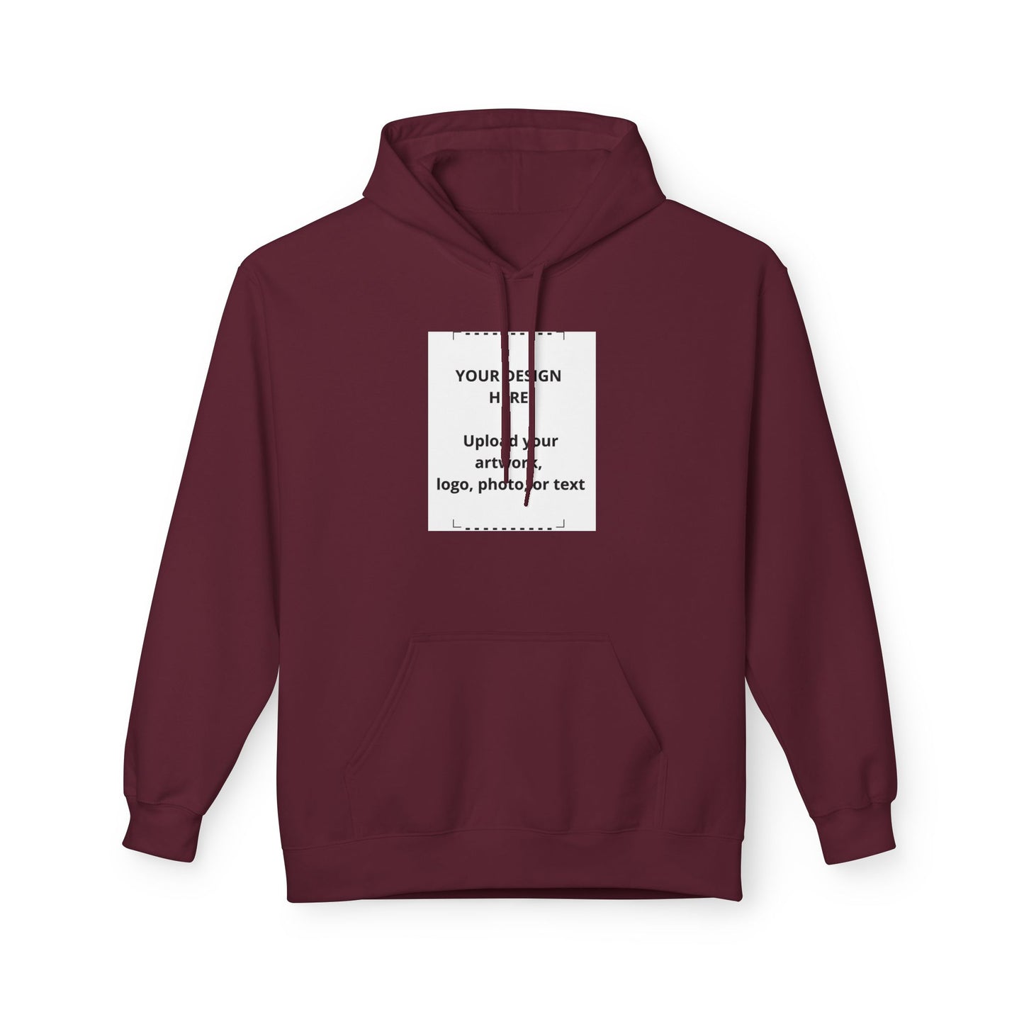 Custom Minimal Center-Print Hoodie — Personalize with Your Logo, Photo or Text