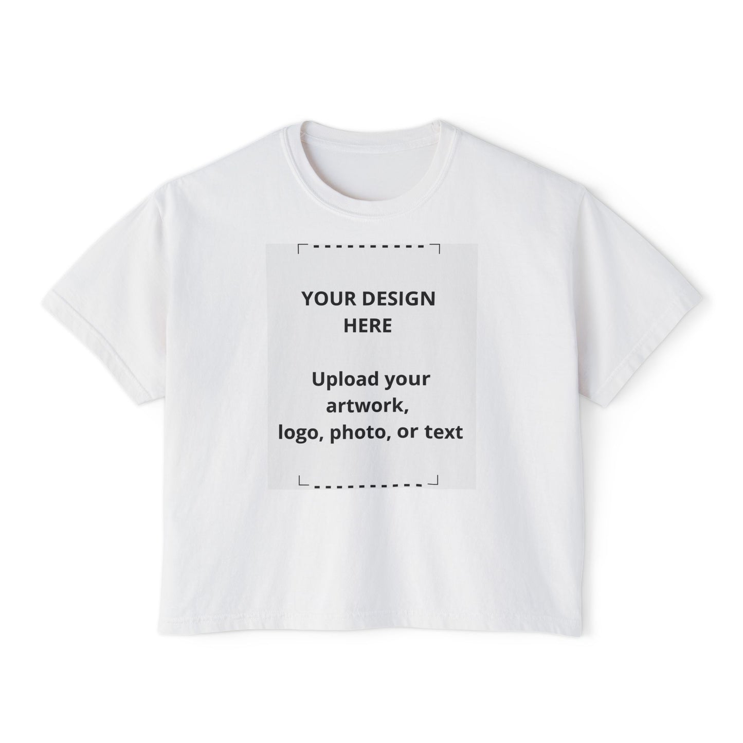 Women's Boxy Tee - Customizable Graphic Crop T-Shirt