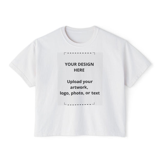 Women's Boxy Tee - Customizable Graphic Crop T-Shirt