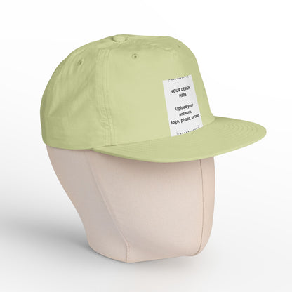 Surf Cap — Minimal White Surf Hat with Front Patch Mockup