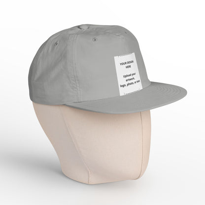 Surf Cap — Minimal White Surf Hat with Front Patch Mockup