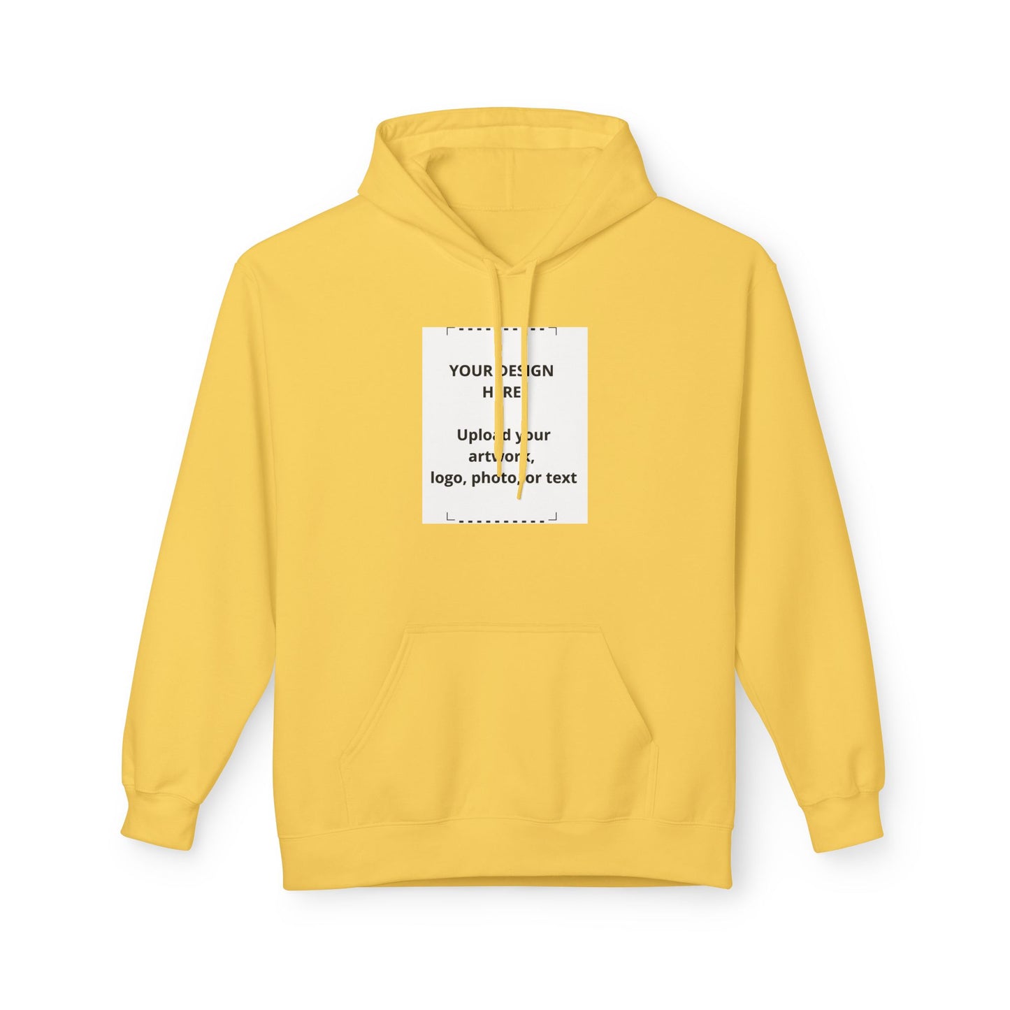 Custom Minimal Center-Print Hoodie — Personalize with Your Logo, Photo or Text