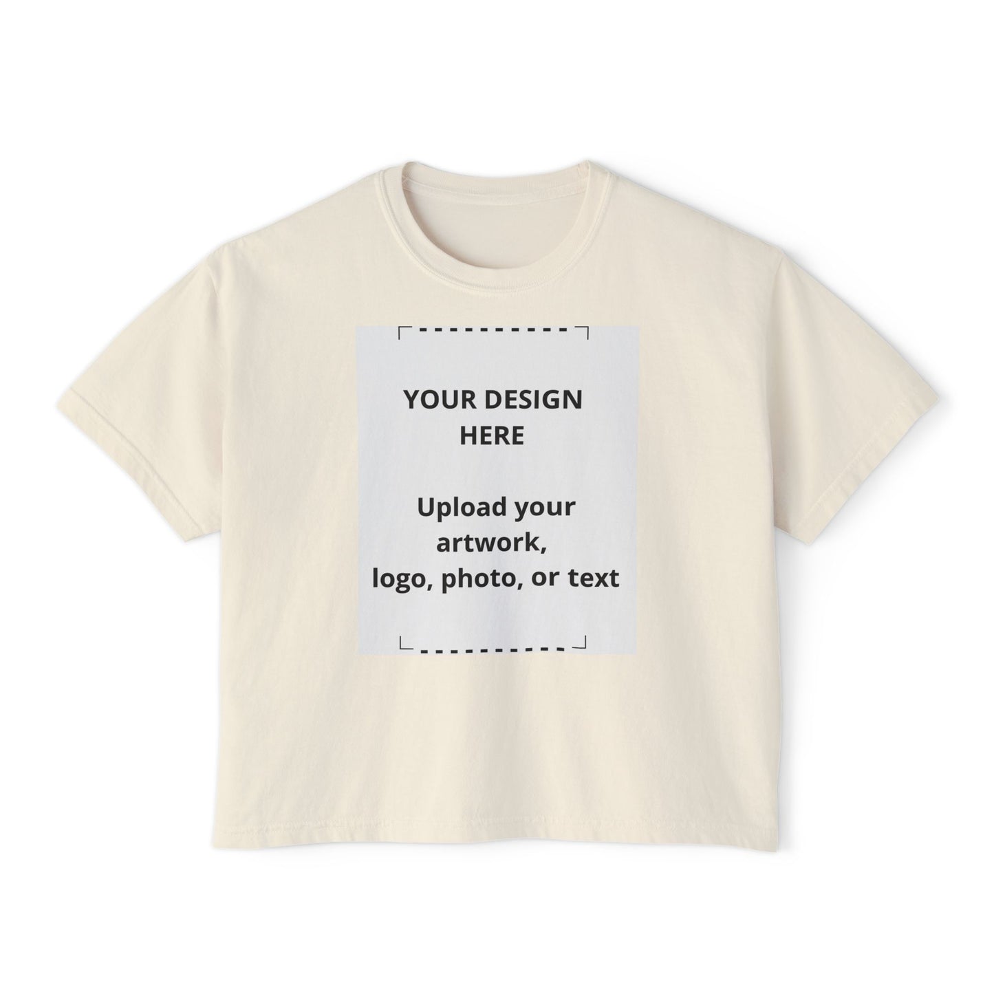 Women's Boxy Tee - Customizable Graphic Crop T-Shirt