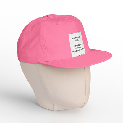 Surf Cap — Minimal White Surf Hat with Front Patch Mockup