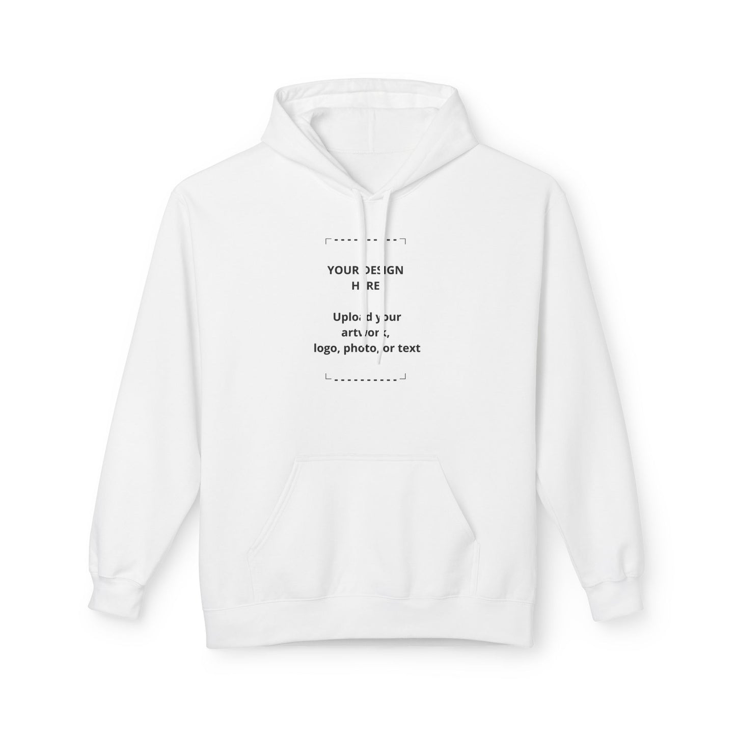 Custom Minimal Center-Print Hoodie — Personalize with Your Logo, Photo or Text