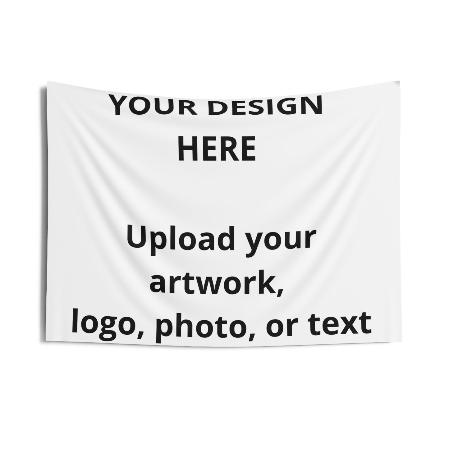 Custom Indoor Wall Tapestry — Personalized Photo, Logo & Text Decor