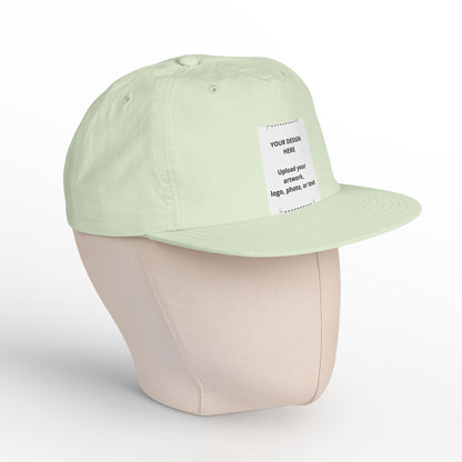 Surf Cap — Minimal White Surf Hat with Front Patch Mockup