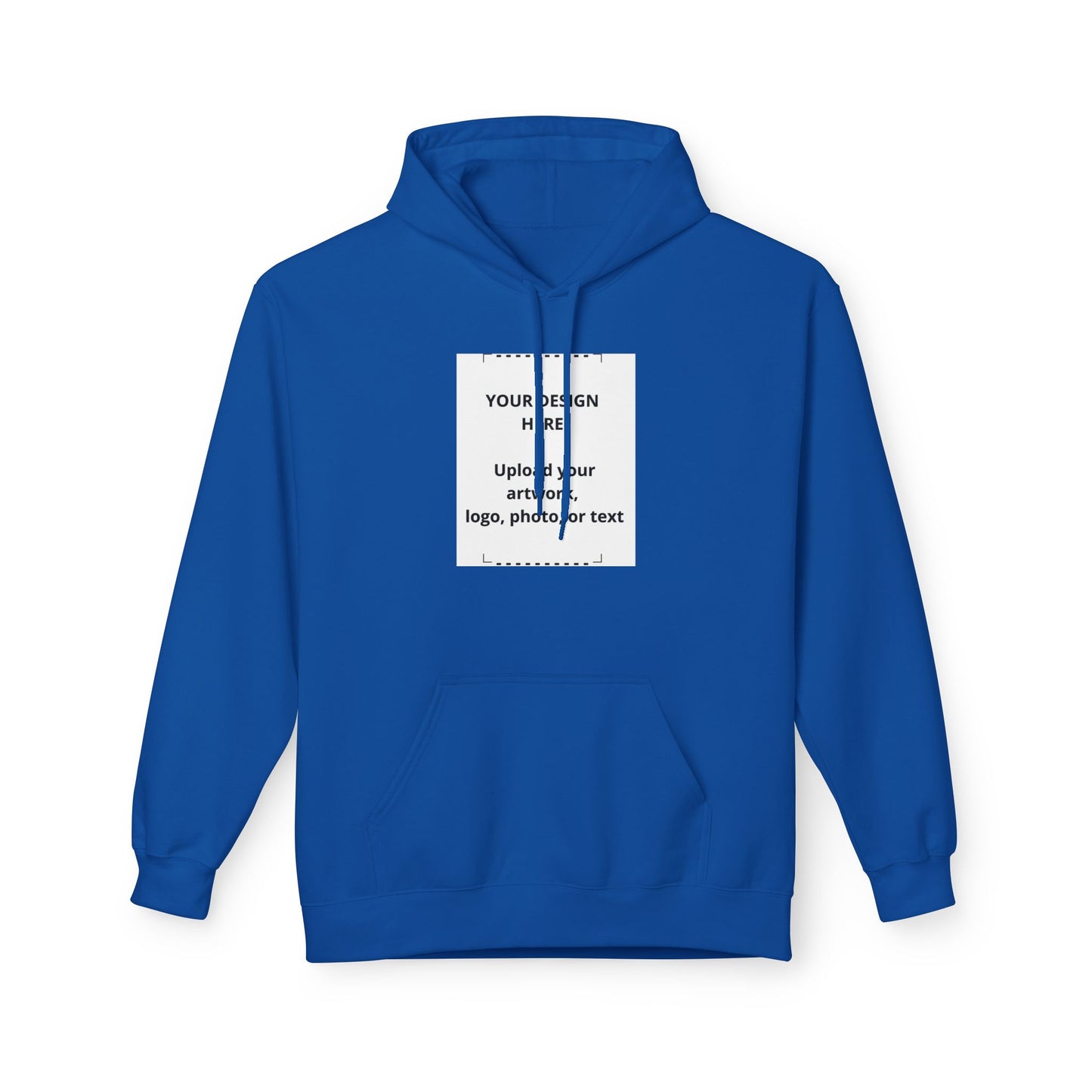 Custom Minimal Center-Print Hoodie — Personalize with Your Logo, Photo or Text
